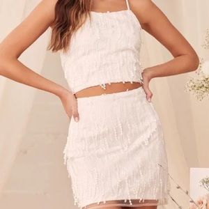 NWT - Lulu’s White Two Piece Set